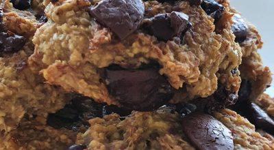 Cookies de banana com chocolate