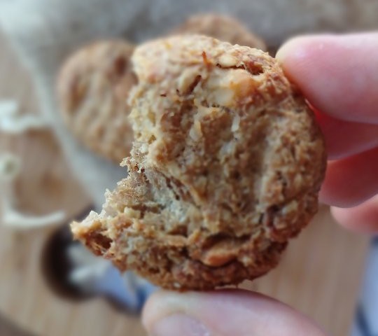 Cookies de banana com pasta de amendoim