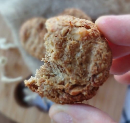 Cookies de banana com pasta de amendoim