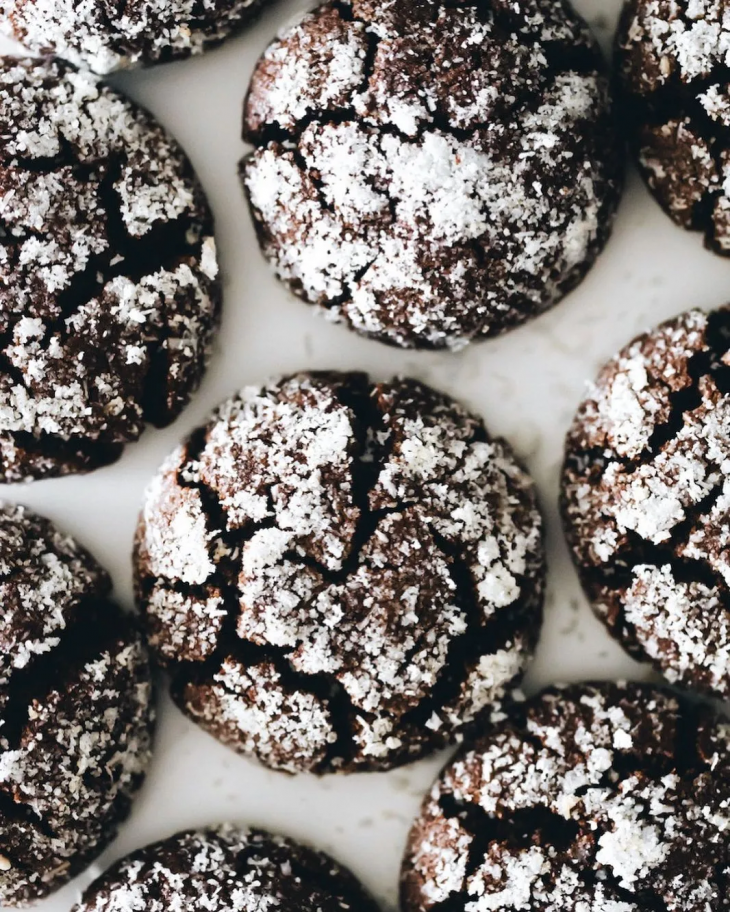 Cookies de chocolate com coco