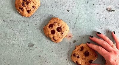 Cookies de chocolate com pistache