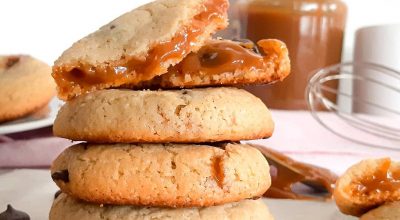 Cookies recheados com doce de leite