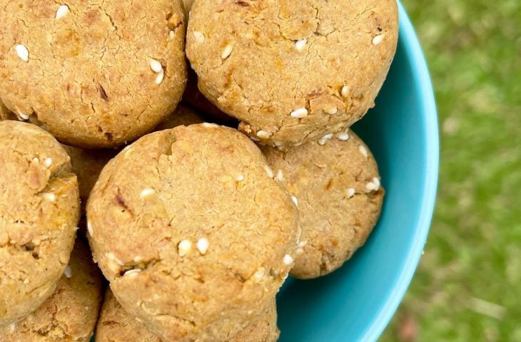 Cookies salgados de cenoura