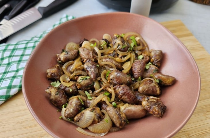 Coração de frango na airfryer