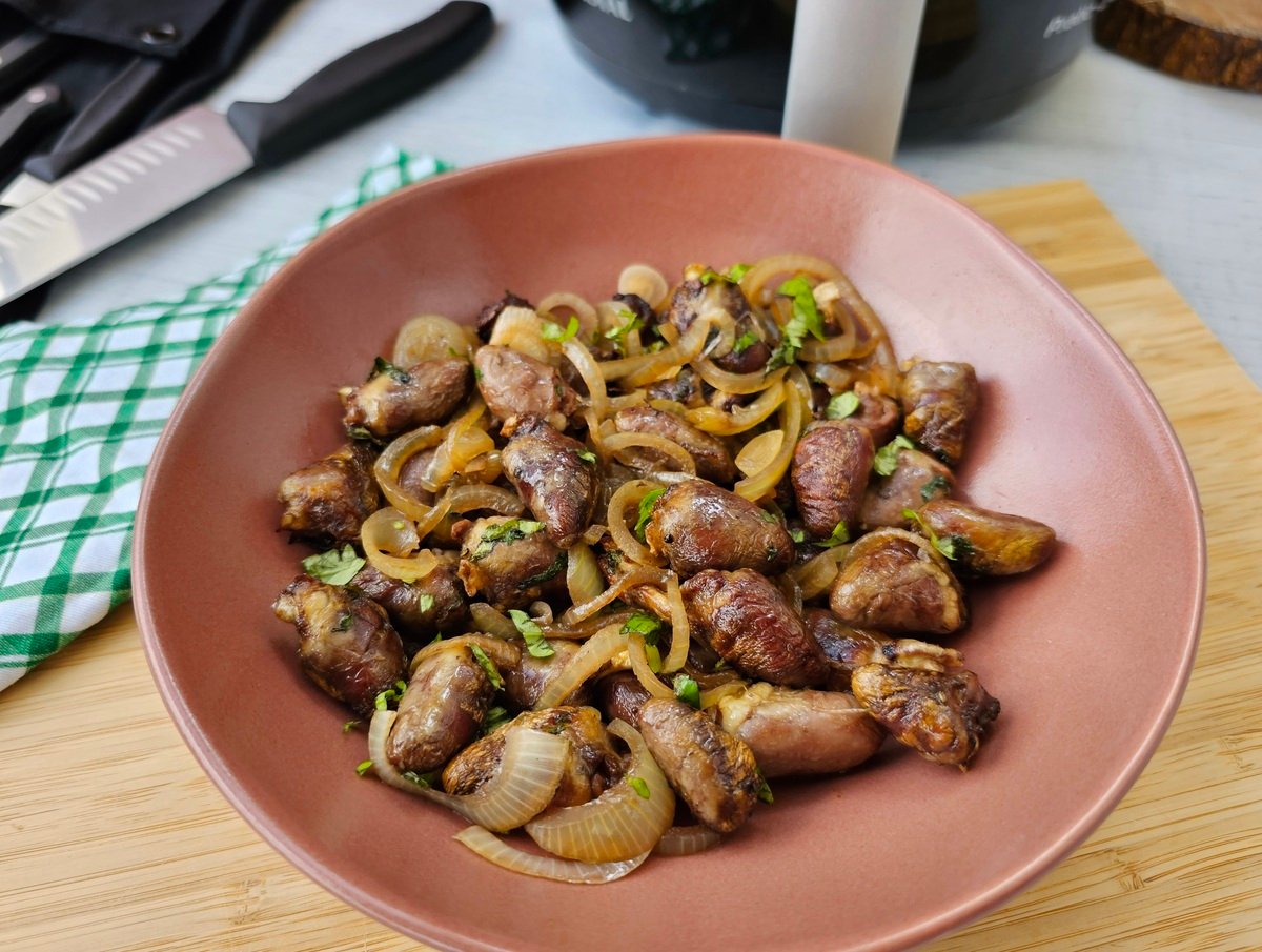 Coração de frango na airfryer