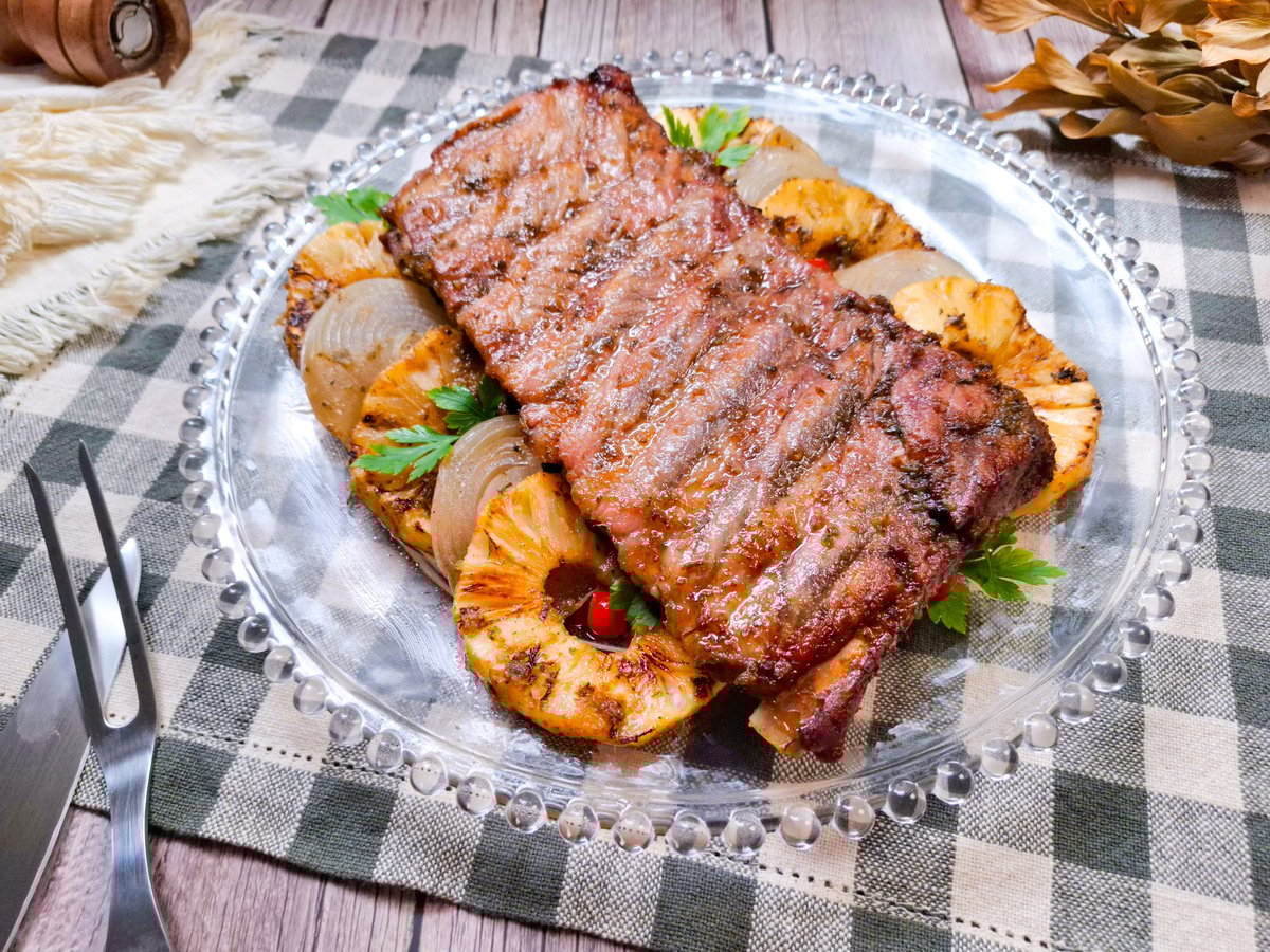 Costelinha de porco assada
