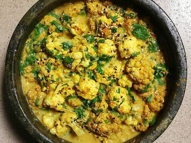 Couve-flor ao curry