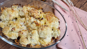 Couve-flor assada com parmesão