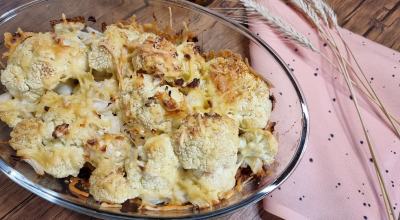 Couve-flor assada com parmesão