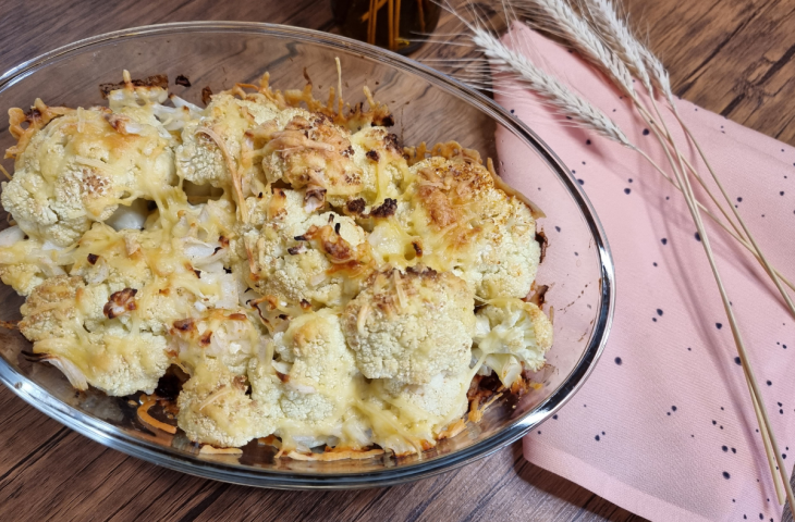 Couve-flor assada com parmesão