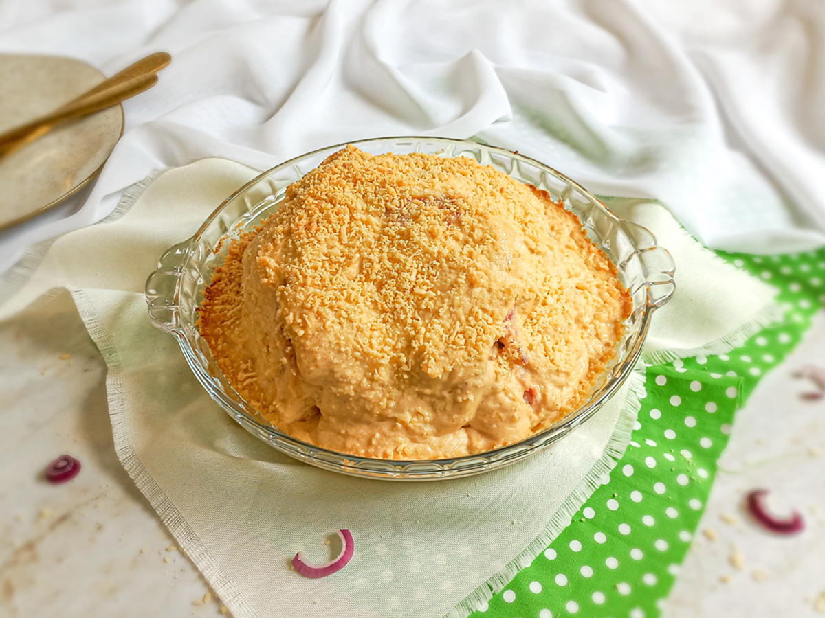 Couve-flor com molho branco gratinada