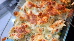 Couve-flor e brócolis gratinado