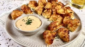 Couve-flor empanada na air fryer