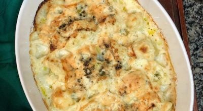 Couve-flor gratinada com gorgonzola