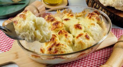 Couve-flor gratinada low carb