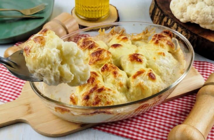Couve-flor gratinada low carb