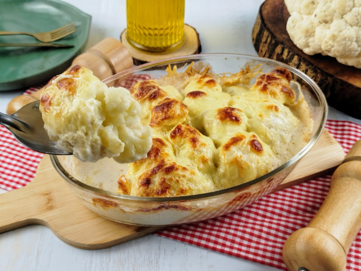 Couve-flor gratinada low carb