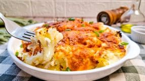 Couve-flor gratinada na air fryer