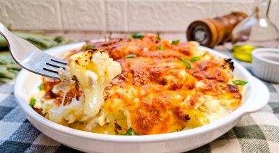 Couve-flor gratinada na air fryer