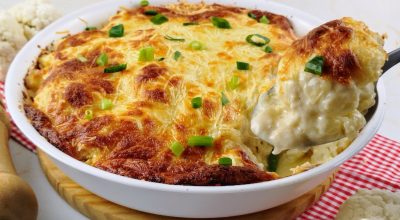 Couve-flor gratinada simples