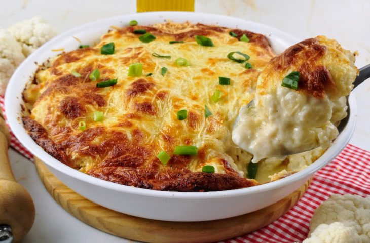 Couve-flor gratinada simples