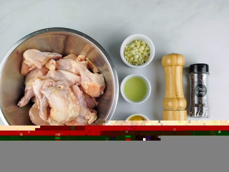 Todos os ingredientes da receita.