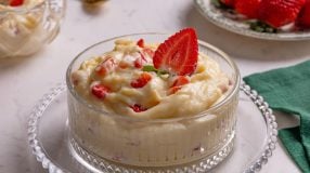 Creme belga com morango