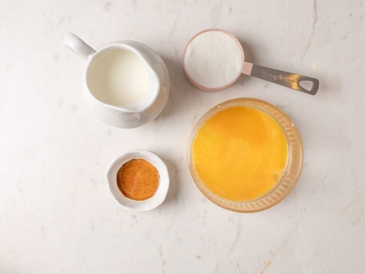 ingredientes para preparar crème brûlée