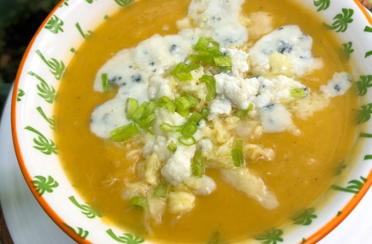 Creme de abóbora com queijo