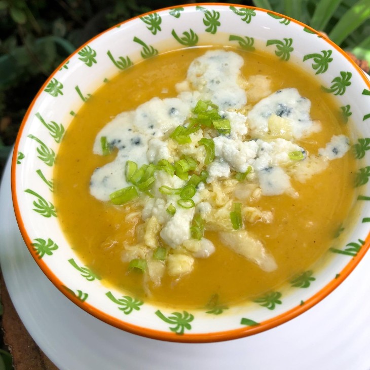 Creme de abóbora com queijo