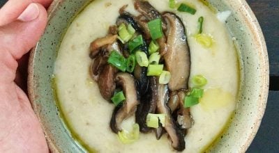 Creme de batata com cogumelo
