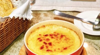 Creme de cebola com batata-doce