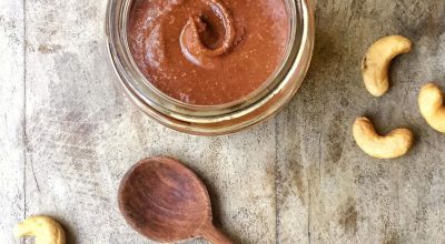 Creme de chocolate com castanha-de-caju