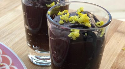 Creme de chocolate com raspas de laranja