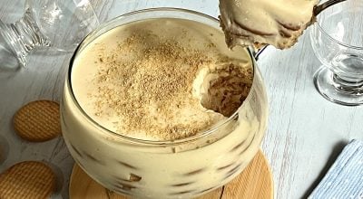 Creme de cupuaçu com bolacha