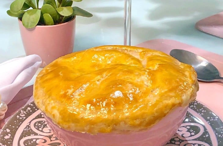 Creme de mandioquinha com massa folhada