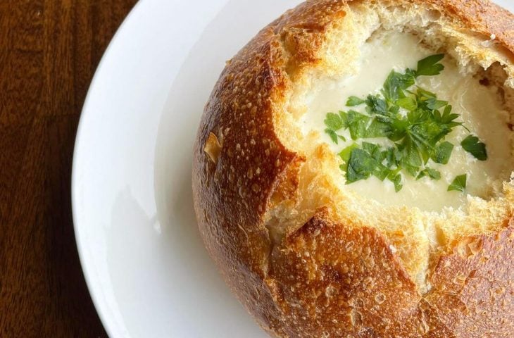 Creme de palmito no pão