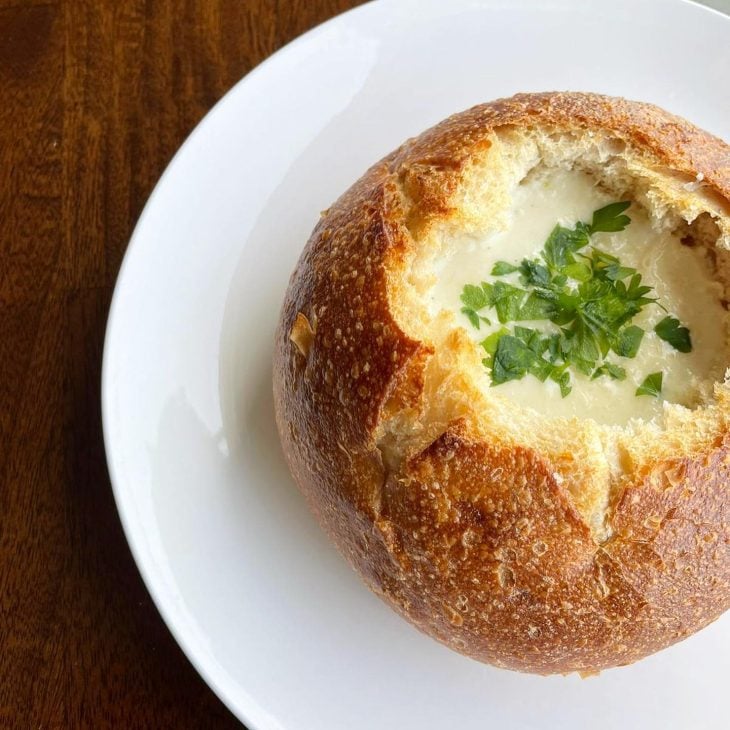 Creme de palmito no pão