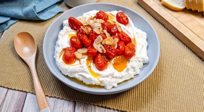 Creme de ricota com tomate confit