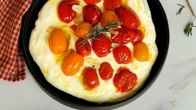Creme de ricota com tomate confit
