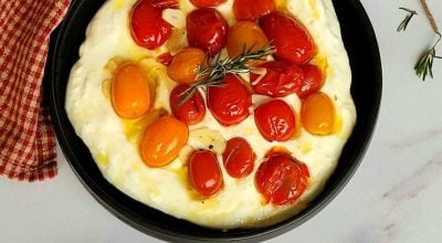 Creme de ricota com tomate confit