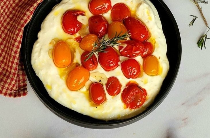 Creme de ricota com tomate confit