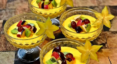Creme thai de manga com frutas