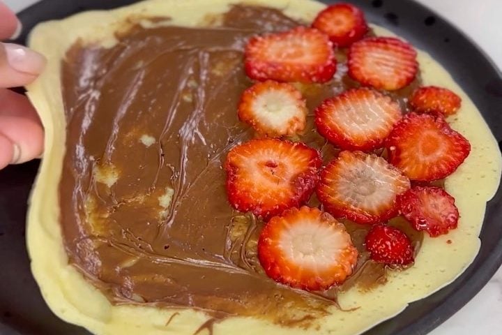 Crepe de Nutella e morango