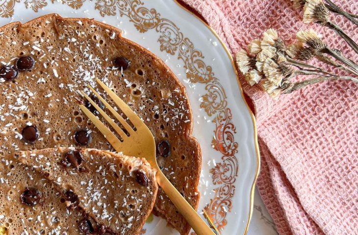 Crepioca de banana e cacau