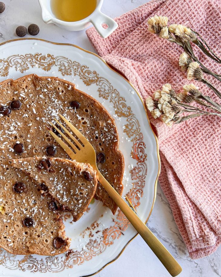 Crepioca de banana e cacau