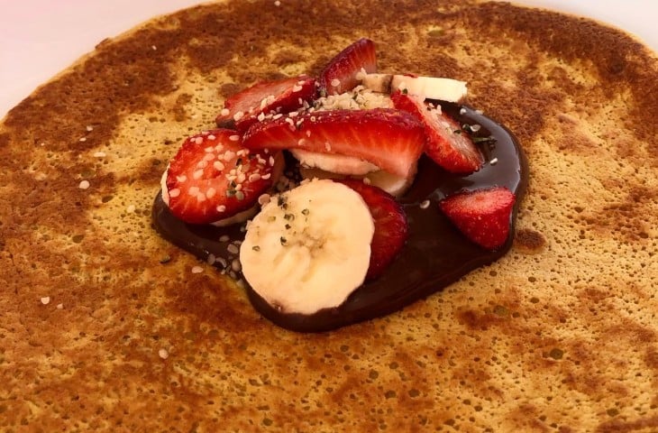 Crepioca de morango e banana