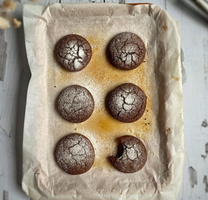 Crinkle cookies de cacau