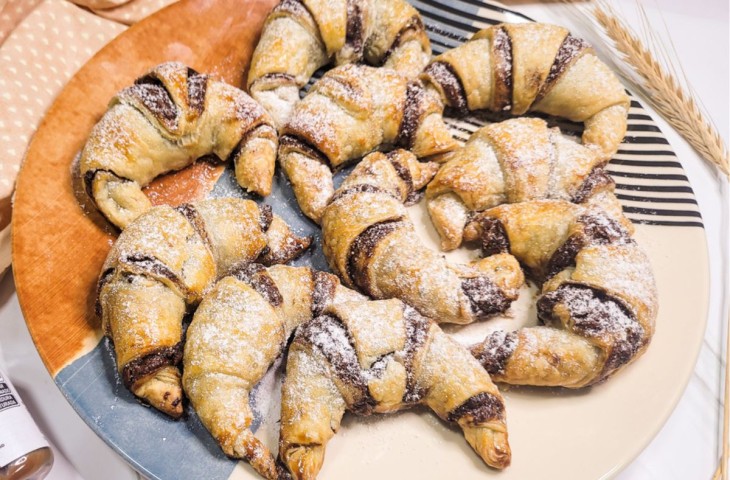 Croissant com massa folhada