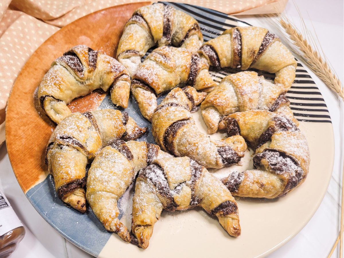 Croissant com massa folhada